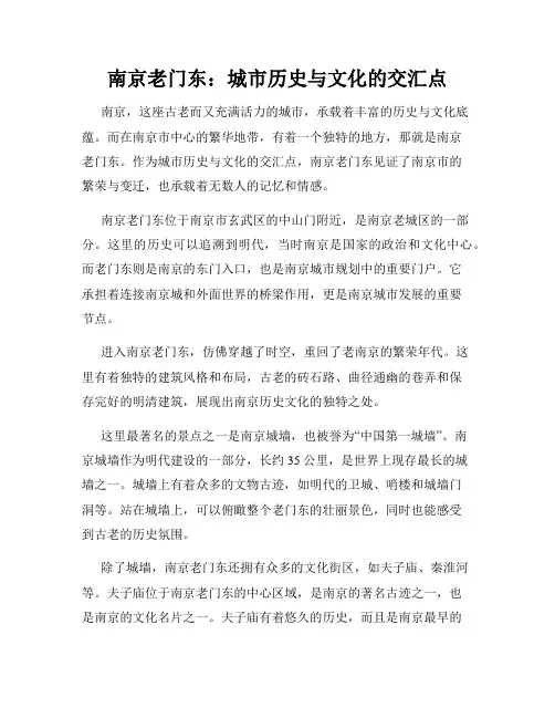 南京老门东：城市历史与文化的交汇点