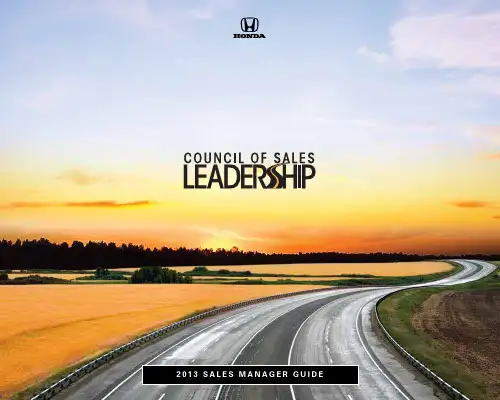 2013 Honda Sales Manager's Guide