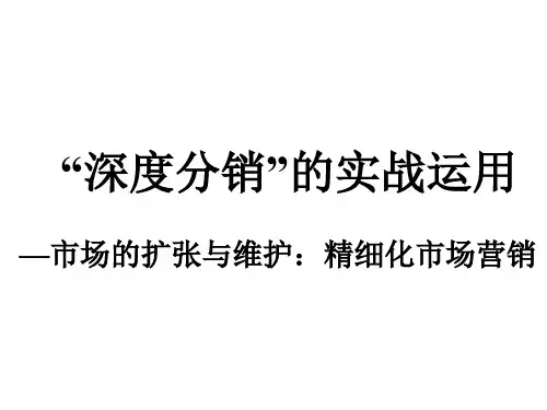 如何理解与运用深度分销.pptx