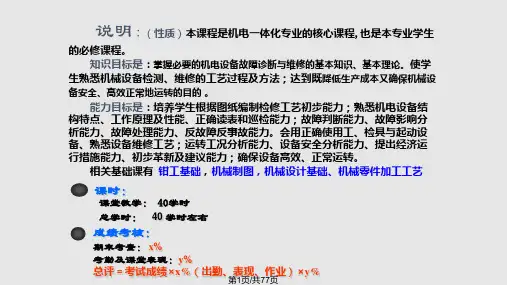 机电设备维修基础知识PPT课件