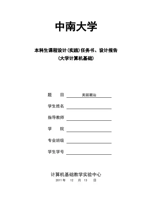 大学计算机基础实践报告