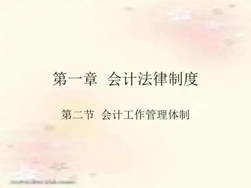 第二节 我国的会计管理体制