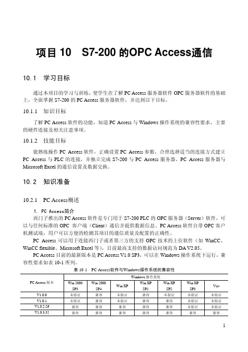 OPC通信协议说明