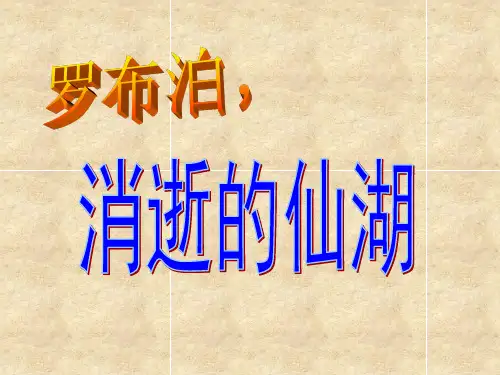 《罗布泊_消逝的仙湖》课件2