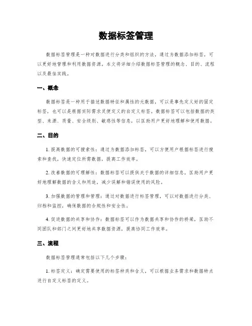数据标签管理