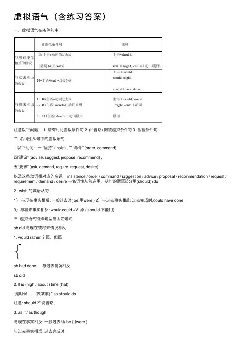 虚拟语气（含练习答案）