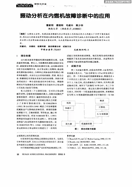 振动分析在内燃机故障诊断中的应用