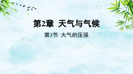 第3节 大气的压强八年级上册科学浙教版