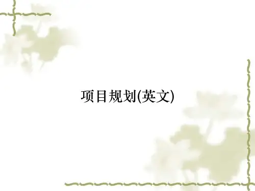 项目规划(英文)