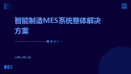 智能制造MES系统整体解决方案