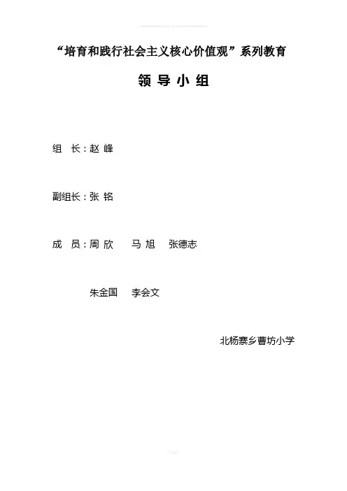 小学培育和践行社会主义核心价值观综合材料