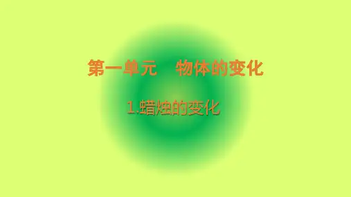 新苏教版六年级上册科学PPT课件第一单元1 《蜡烛的变化》