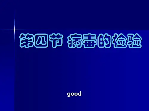 病毒学- 病毒的检验汇总
