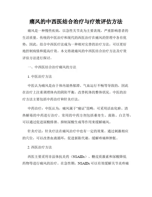 痛风的中西医结合治疗与疗效评估方法