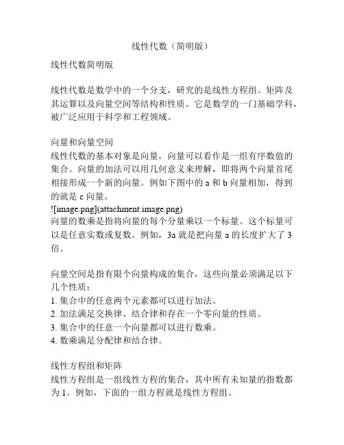 线性代数(简明版)