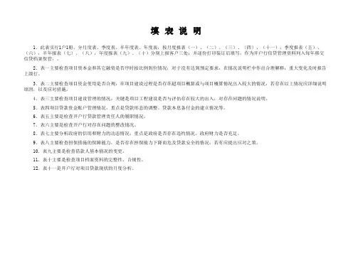 贷后检查表