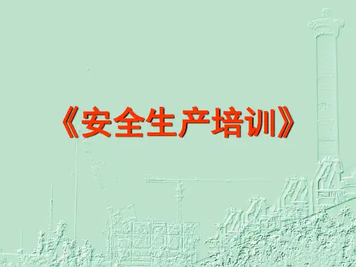 安全生产知识培训(PPT63页)