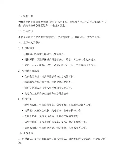 漂流生产安全事故应急预案