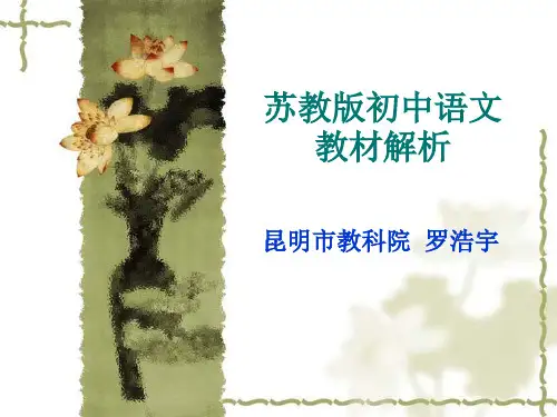 苏教版初中语文教材解析(11号用)