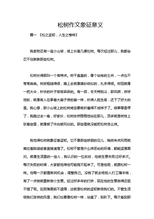 松树作文象征意义