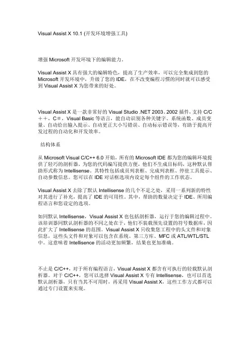 Visual Assist X介绍