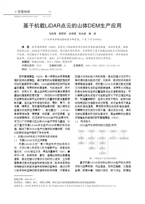 基于机载LiDAR点云的山体DEM生产应用