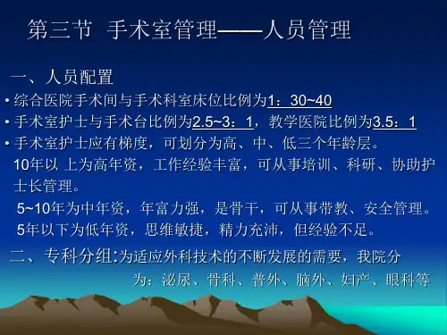 手术室管理人员管理