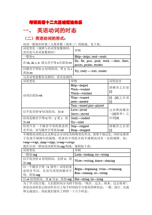 12大语法基础体系