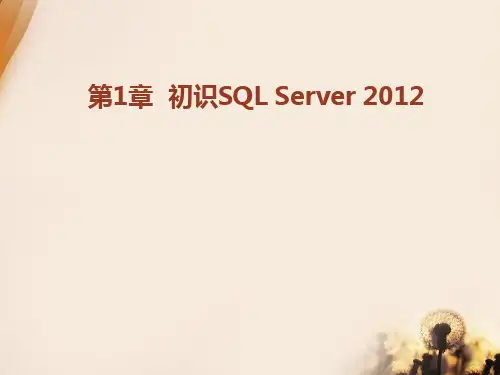 SQLServer从零开始学章全套PPT课件