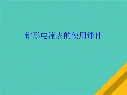 钳形电流表的使用(共10张PPT)