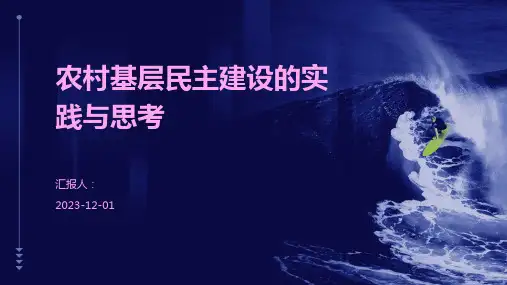 农村基层民主建设的实践与思考