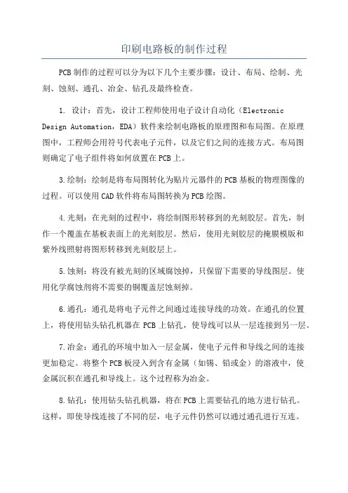 印刷电路板的制作过程