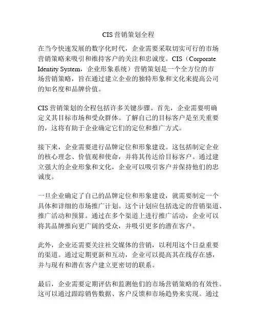 CIS营销策划全程