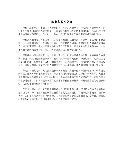 理想与现实之间