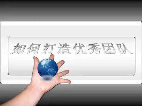 如何打造优秀团队(PPT 47页)