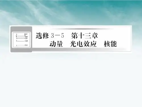 高考物理大一轮361度全程复习 动量 光电效应 核能课件