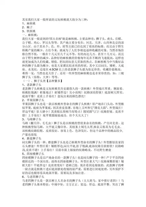 文玩核桃分类1