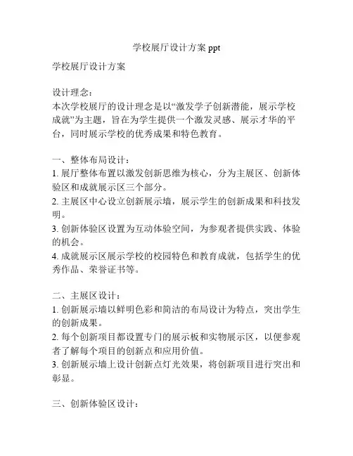 学校展厅设计方案ppt