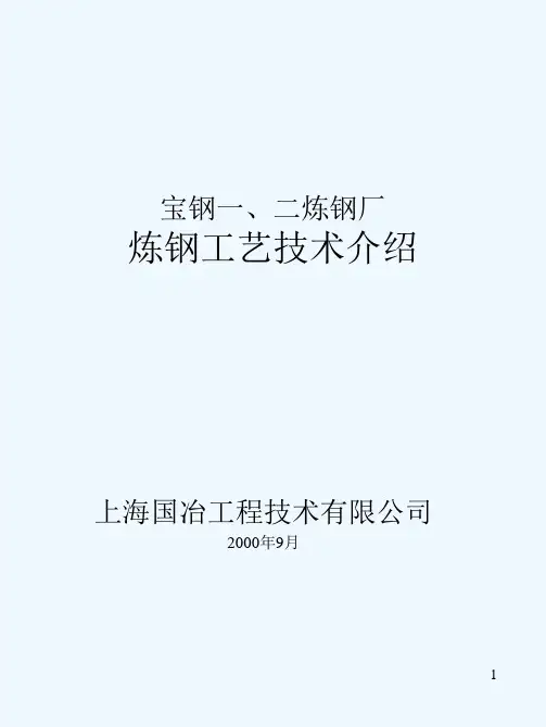 宝钢炼钢技术资料