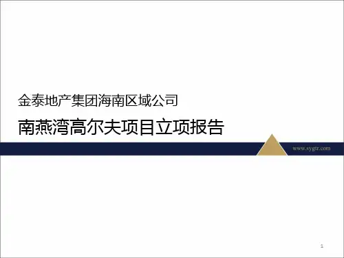 南燕湾高尔夫项目立项报告