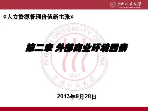 第二章人力资源管理价值新主张ppt课件