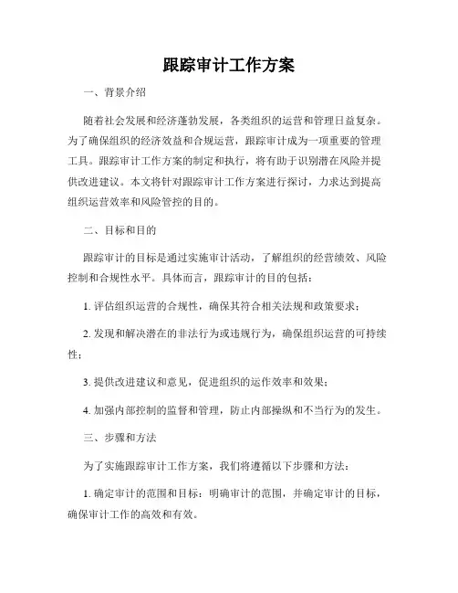 跟踪审计工作方案