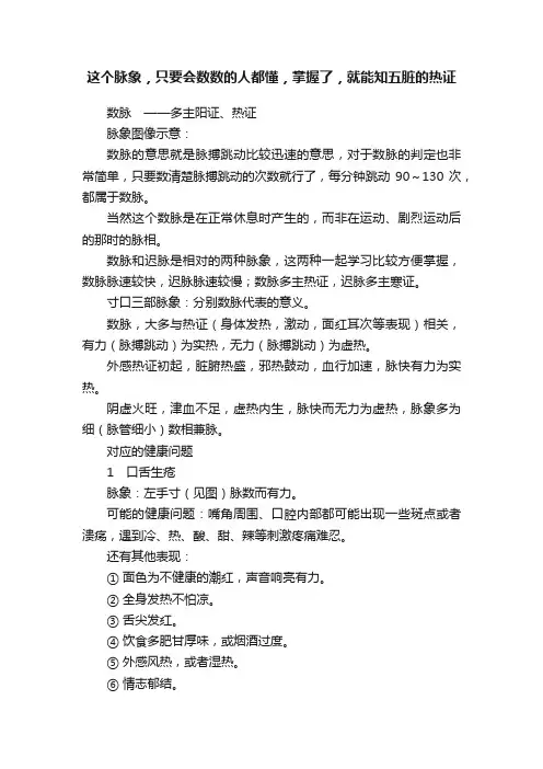 这个脉象，只要会数数的人都懂，掌握了，就能知五脏的热证