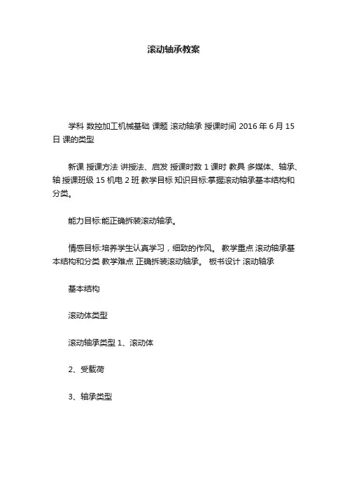 滚动轴承教案