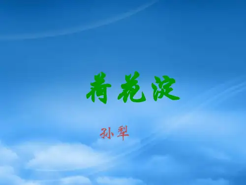 人教高一语文荷花淀2 孙犁