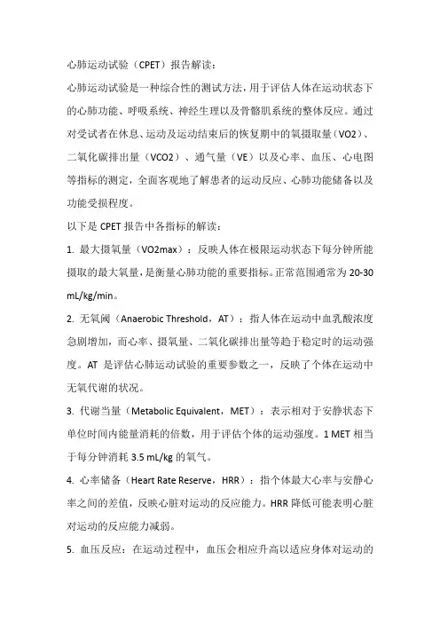 cpet报告解读
