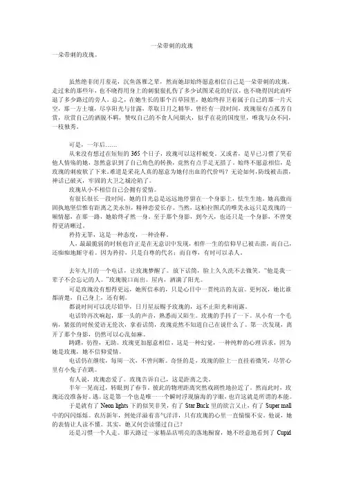 一朵带刺的玫瑰