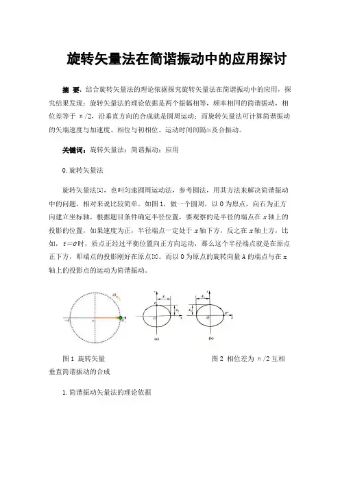旋转矢量法在简谐振动中的应用探讨