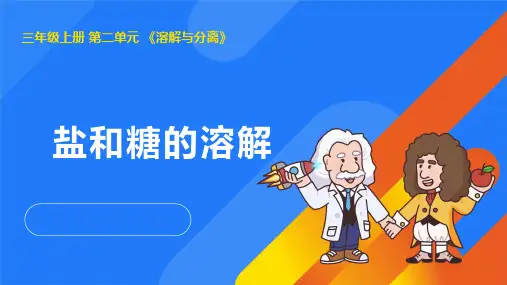 2024年人教鄂教版三年级科学上册 5.盐和糖的溶解(课件)