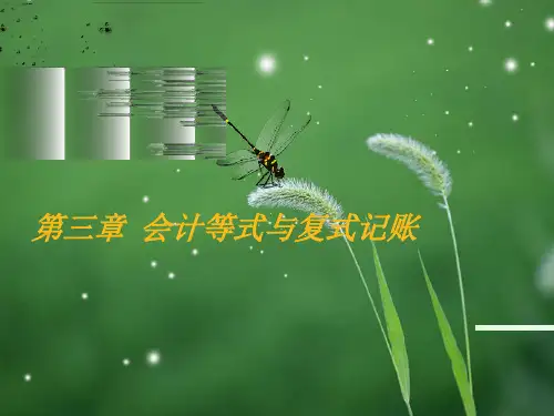 财务管理会计基础会计等式与复式记账
